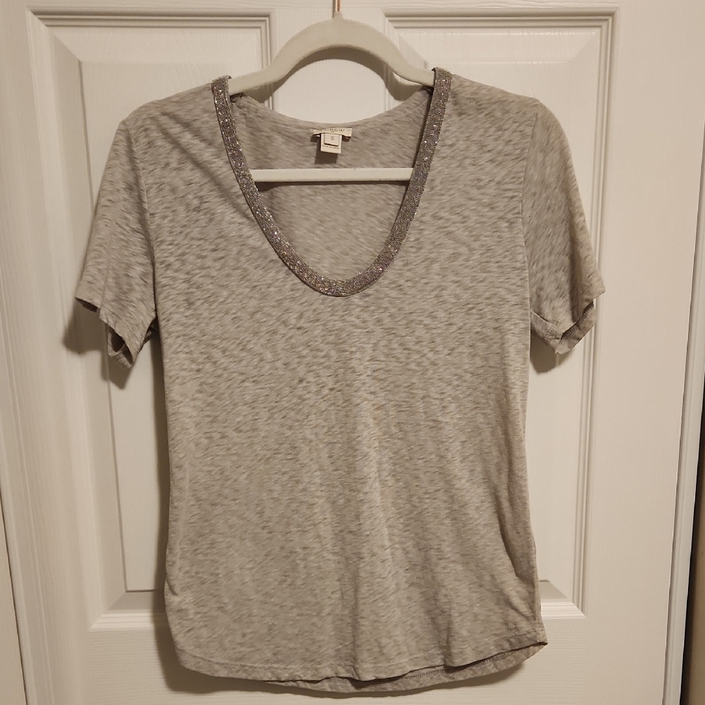 J CREW  Top with Silver Accents